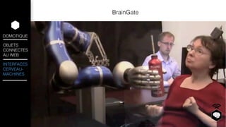 DOMOTIQUE 
OBJETS 
CONNECTES 
AU WEB 
INTERFACES 
CERVEAU-MACHINES 
BrainGate 
 