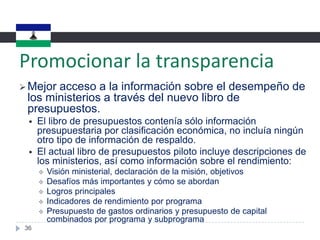 11% para el Ministerio de Obras Públicas y Transporte