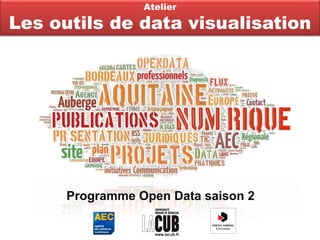 Programme Open Data saison 2
Atelier
Les outils de data visualisation
 
