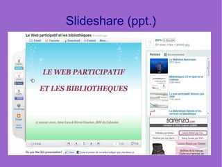 Slideshare (ppt.)
 
