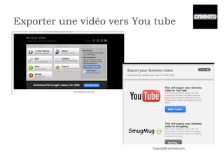 Exporter une vidéo vers You tube
 