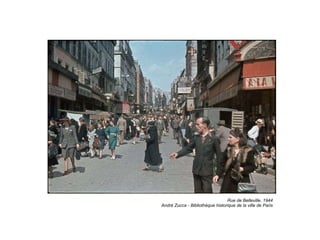 Rue de Belleville, 1944 André Zucca - Bibliothèque historique de la ville de Paris 