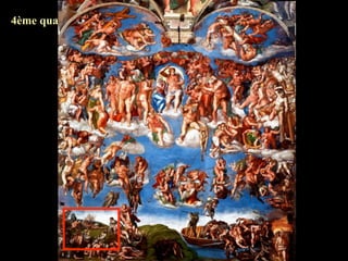 4ème quatrain: Michel-Ange, lieu vague où l'on voit des Hercules
                   Se mêler à des Christs, et se lever tout droits
                   Des fantômes puissants qui dans les crépuscules
                   Déchirent leur suaire en étirant leurs doigts;
 