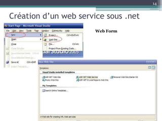 14


Création d’un web service sous .net
                       Web Form
 