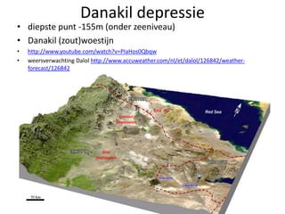 Reliëf en gemiddelde neerslag
 