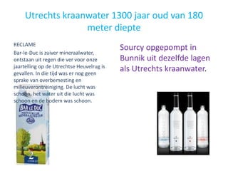 Nuttige neerslag en waterbalans
 Nuttige neerslag: neerslag min
verdamping
• Evaporatie
• Transpiratie
samen evapotranspiratie
• Droogte-index: verhouding
neerslag en mogelijke verdamping
 