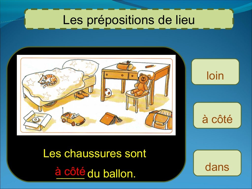 Prepositions de lieu