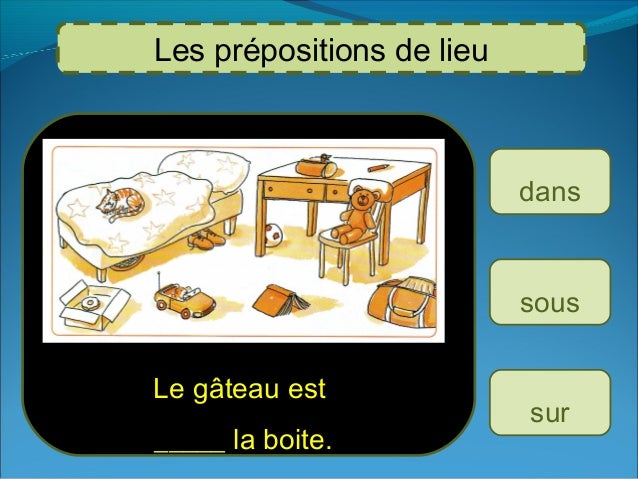 Les prepositions de lieu