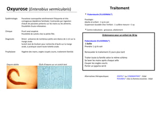 Les Principales Ordonnances En Mycologie Et Parasitologie
