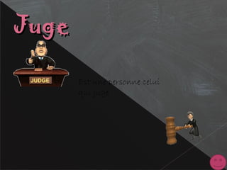 JugeJuge
Est une personne celui
qui juge
 