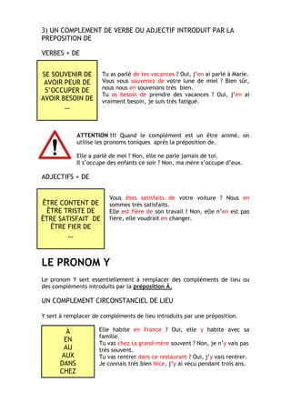 Les pronoms personnels | PDF