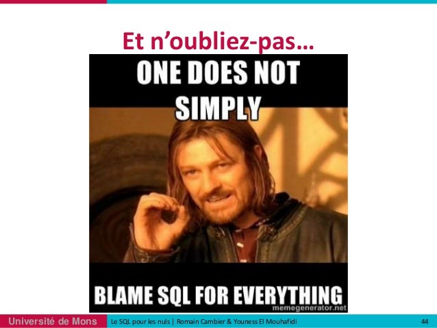 Le Sql Pour Les Nuls