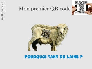 Mon premier QR-code




  Pourquoi tant de laine ?
 
