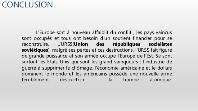 La seconde guerre mondiale