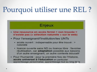 Pourquoi utiliser une REL ?
 