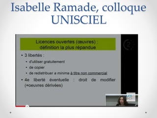 Isabelle Ramade, colloque
UNISCIEL
 