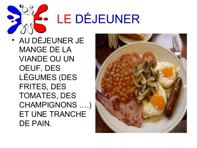 Les repas de la journée