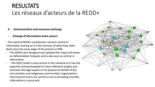 Les réseaux d’acteurs de la REDD+ en RDC