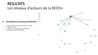 Les réseaux d’acteurs de la REDD+ en RDC
