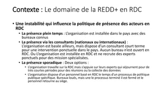 Les réseaux d’acteurs de la REDD+ en RDC