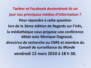 Comment chercher de nouveaux amis?Le but premier de Facebook est bien sur de créer son propre réseau social. Pour cela il vous faut rechercher des amis, si ceux-ci ne vous ont pas encore invité.Vous pouvez aussi bien retrouver votre sœur, un collègue de travail, ou même un ami perdu de vue depuis 15 ans, à condition que ceux-ci soient inscrits sur Facebook.Voici comment faire: