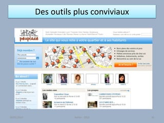 Des outils plus conviviaux
Atelier - 2010 2630/01/2015
 