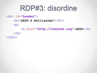 RDP#3: disordine
 
