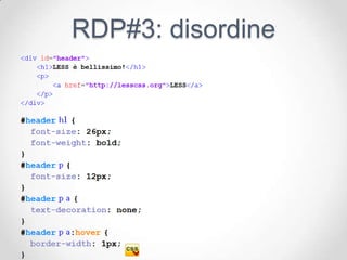 RDP#3: disordine
 