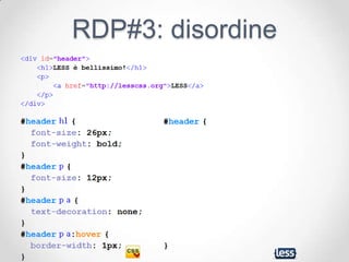 RDP#3: disordine
 