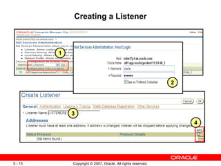 Creating a Listener 1 3 4 1 2 