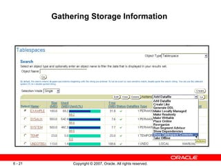 Gathering Storage Information  