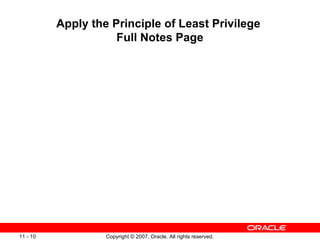 Apply the Principle of Least Privilege  Full Notes Page 