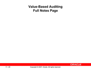 Value-Based Auditing Full Notes Page 