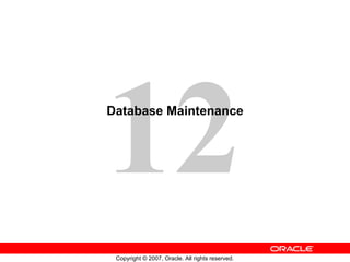 Database Maintenance 