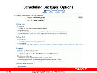 Scheduling Backups: Options 