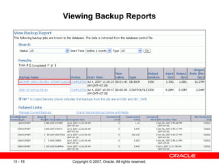 Viewing Backup Reports 