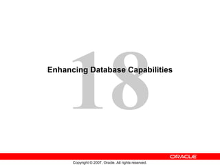 Enhancing Database Capabilities 