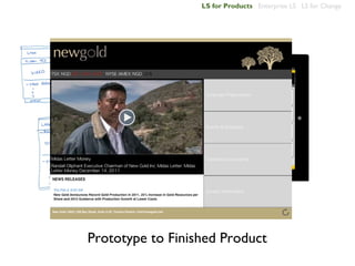 LS for Products Enterprise LS LS for Change




Prototype to Finished Product
 