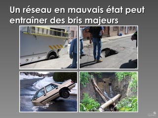 Un réseau en mauvais état peut
entraîner des bris majeurs

 