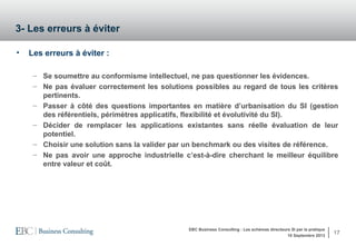Les Schémas Directeurs SI par la pratique -  IAE Paris - 10 septembre 2013