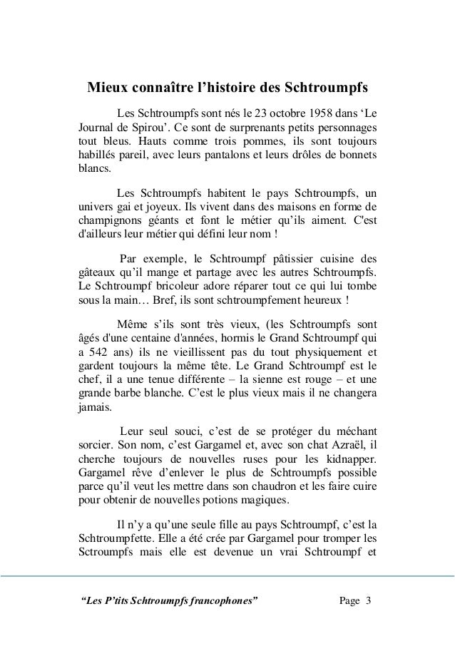 Les Schtroumpfs Francophones Les Schtroumpfs Francophones