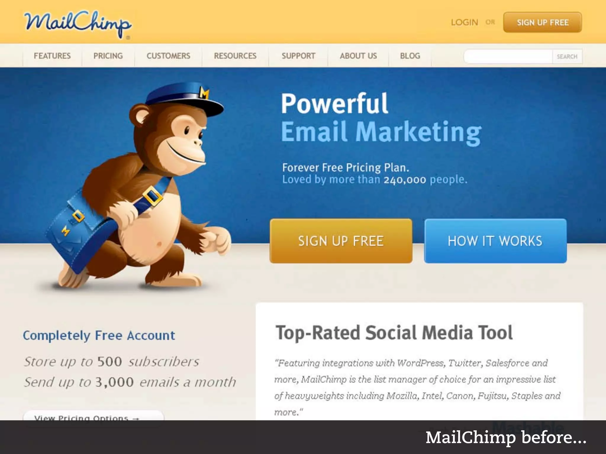 MailChimp before...
 