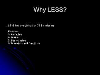 Less css | PPT