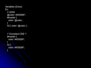 Less css | PPT
