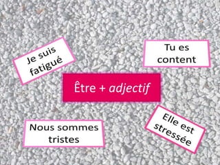 Être + adjectif
 