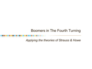 Boomers in The Fourth Turning Applying the theories of Strauss & Howe 