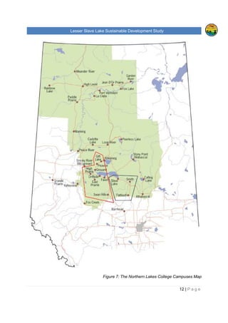 Lesser Slave Lake Sustainable Development Study
12 | P a g e
Figure 7: The Northern Lakes College Campuses Map
 