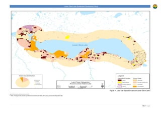 Lesser Slave Lake Sustainable Development Study
33 | P a g e
Figure 14. Land Use Dispositions around Lesser Slave Lake26
26
Note. The figure was provided by Alberta Environment and Parks (2015) using summarized disposition data.
 