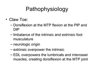 Lesser toe disorders - Derek Park | PPT