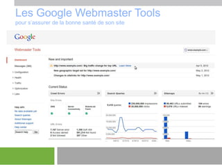 Les Google Webmaster Tools
pour s’assurer de la bonne santé de son site

 